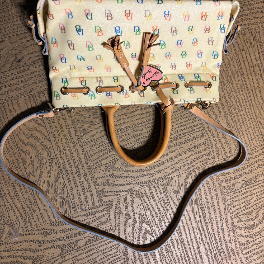 Dooney & Bourke Multicolor Logo Satchel - Picture 2 of 5